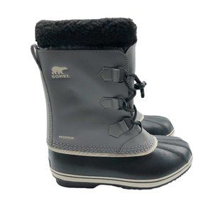 SOREL Womens Gray and Black Caribou Rain Snow Boots Size 6
